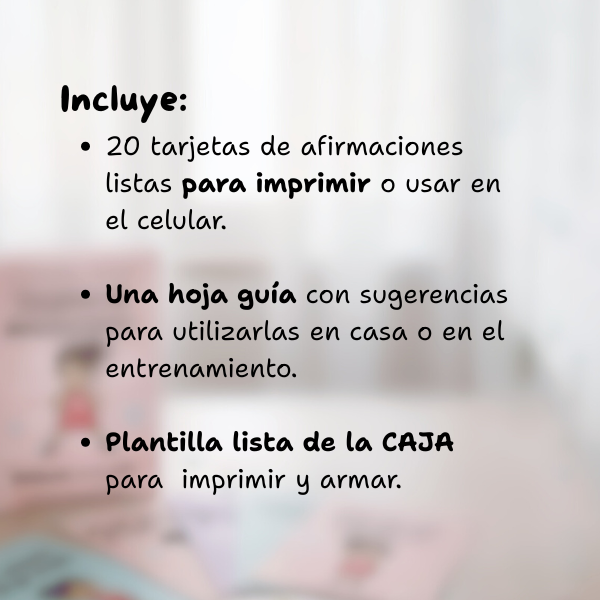 Tarjetas de Afirmaciones IMPRIMIBLES 🖨️ para deportistas. Para acompañar emociones y reforzar el “sí puedo”