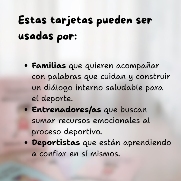 Tarjetas de Afirmaciones IMPRIMIBLES 🖨️ para deportistas. Para acompañar emociones y reforzar el “sí puedo”
